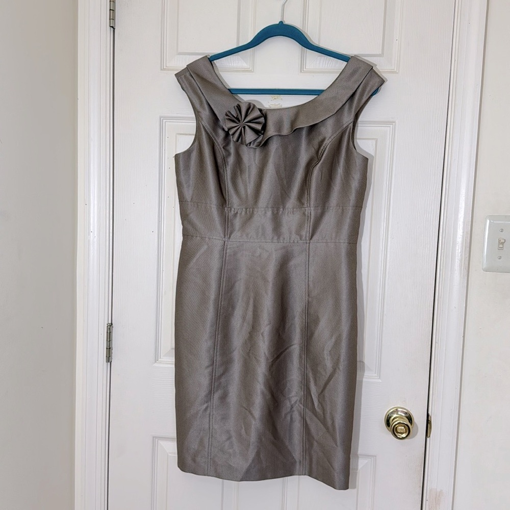 Calvin Klein Metallic Brown Dress Office Wear Size 12